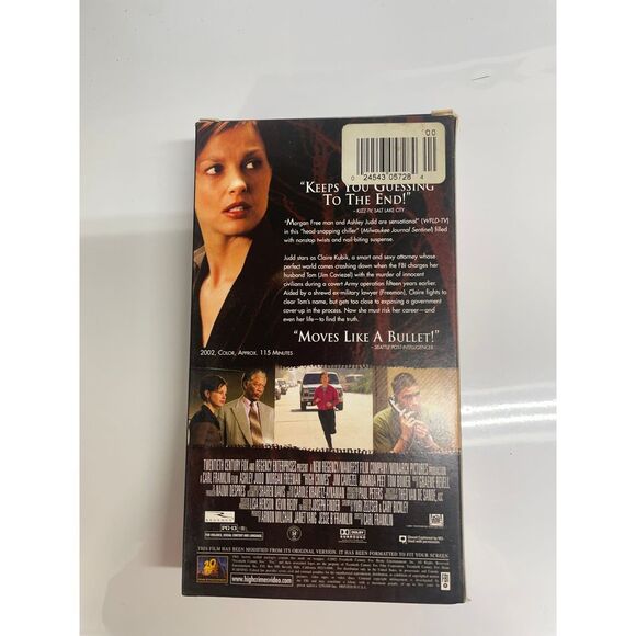 High Crimes VHS Tape Ashley Judd Morgan‎ Freeman Thriller Movie Film - Picture 2 of 5